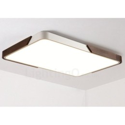 Luzes de teto embutidas retangulares ultrafinas de cor nogueira retrô com abajur de acrílico também podem ser usadas como luz de parede