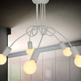 Lustre de Metal com Pintura Contemporânea Moderna