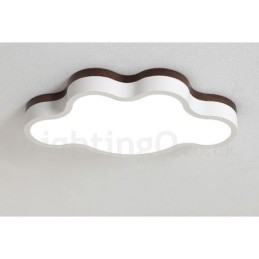 Retro Madeira Aço Flush Madeira Luz Crianças Teto Luz