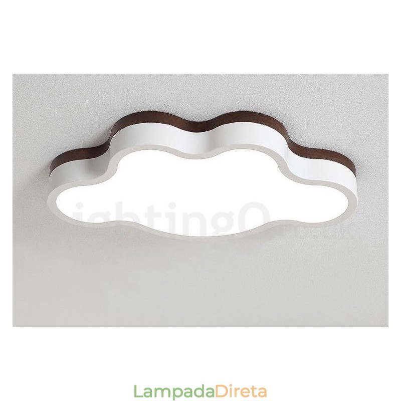 Retro Madeira Aço Flush Madeira Luz Crianças Teto Luz