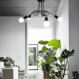 Lustre de Metal com Pintura Contemporânea Moderna