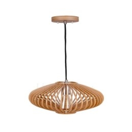 1 Lanterna de Luz Vintage Lustre de Madeira Industrial Vento Loft Madeira Linear Pendente Iluminação