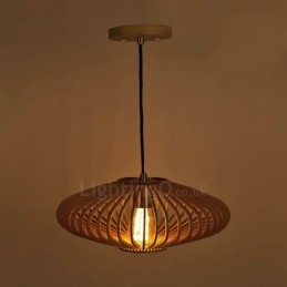 1 Lanterna de Luz Vintage Lustre de Madeira Industrial Vento Loft Madeira Linear Pendente Iluminação