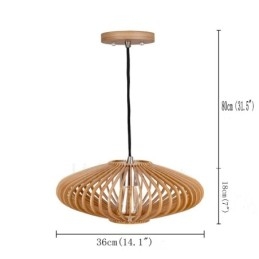 1 Lanterna de Luz Vintage Lustre de Madeira Industrial Vento Loft Madeira Linear Pendente Iluminação