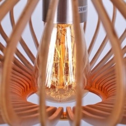 1 Lanterna de Luz Vintage Lustre de Madeira Industrial Vento Loft Madeira Linear Pendente Iluminação