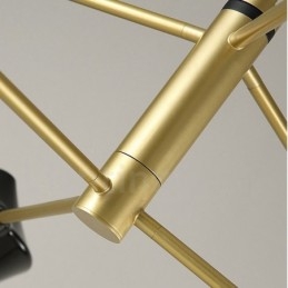 Lustre retrô linear de dois níveis, 4 luzes, com cúpulas de acrílico, para áreas externas, garagem