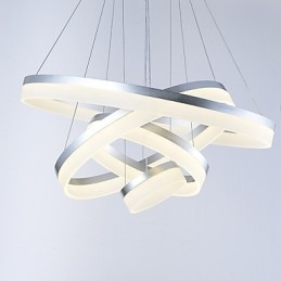 Luminárias pendentes de anel de lustre de acrílico com