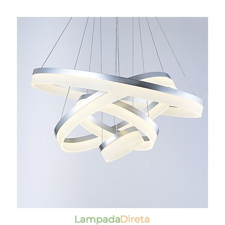 Luminárias pendentes de anel de lustre de acrílico com Luminárias pendentes de anel de lustre de acrílico com