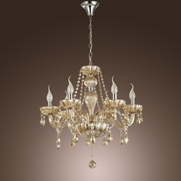 Lustre de vidro galvanizado de cristal clássico tradicional