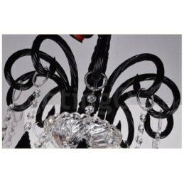 Lustre de Cristal Preto Vela