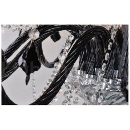 Lustre de Cristal Preto Vela