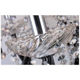 Lustre de Cristal Preto Vela
