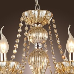 Lustre de vidro galvanizado de cristal clássico tradicional