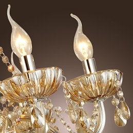 Lustre de vidro galvanizado de cristal clássico tradicional