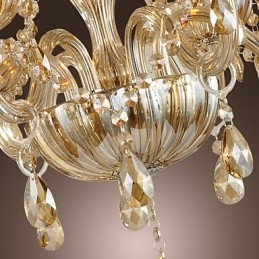Lustre de vidro galvanizado de cristal clássico tradicional