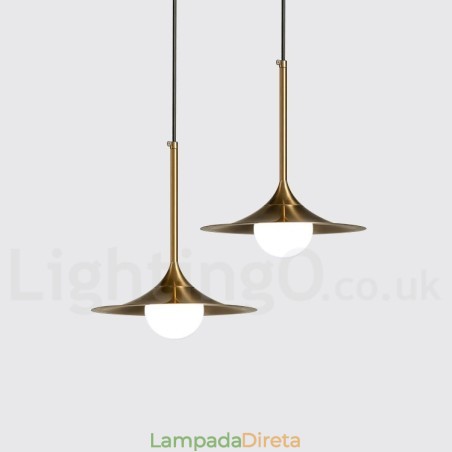 1 Luz Industrial Estilo Mini Estilo Dourado Galvanizado Acabamento Pintado Luminária Pendente com Sombra de Vidro 1 Luz Industrial Estilo Mini Estilo Dourado Galvanizado Acabamento Pintado Luminária Pendente com Sombra de Vidro