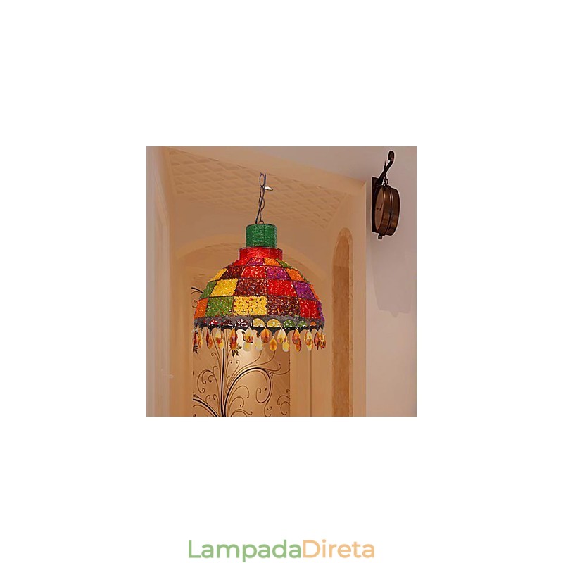 Mini Estilo Vintage Lustre Lâmpada manual