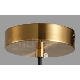 1 Luz Industrial Estilo Mini Estilo Dourado Galvanizado Acabamento Pintado Luminária Pendente com Sombra de Vidro