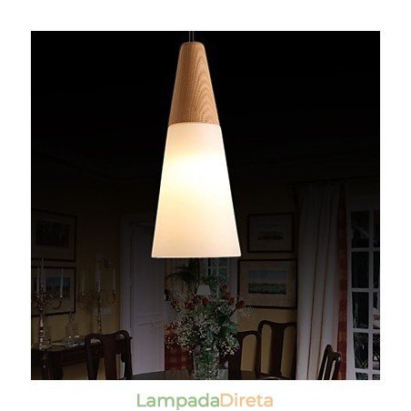 Lustre Mini Estilo Moderno Contemporâneo Madeira Bambu Lustre Mini Estilo Moderno Contemporâneo Madeira Bambu