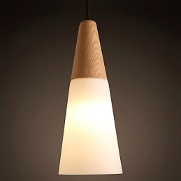 Lustre Mini Estilo Moderno Contemporâneo Madeira Bambu