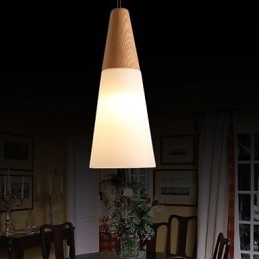 Lustre Mini Estilo Moderno Contemporâneo Madeira Bambu