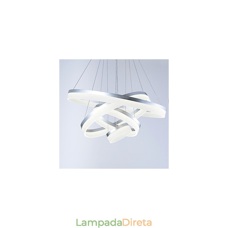 Luminárias pendentes de anel de lustre de acrílico com