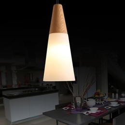 Lustre Mini Estilo Moderno Contemporâneo Madeira Bambu