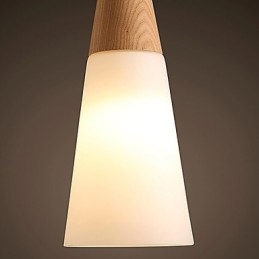 Lustre Mini Estilo Moderno Contemporâneo Madeira Bambu