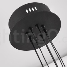 Lustre nórdico pós-moderno de 8 luzes com design de 2021 e cúpulas de acrílico