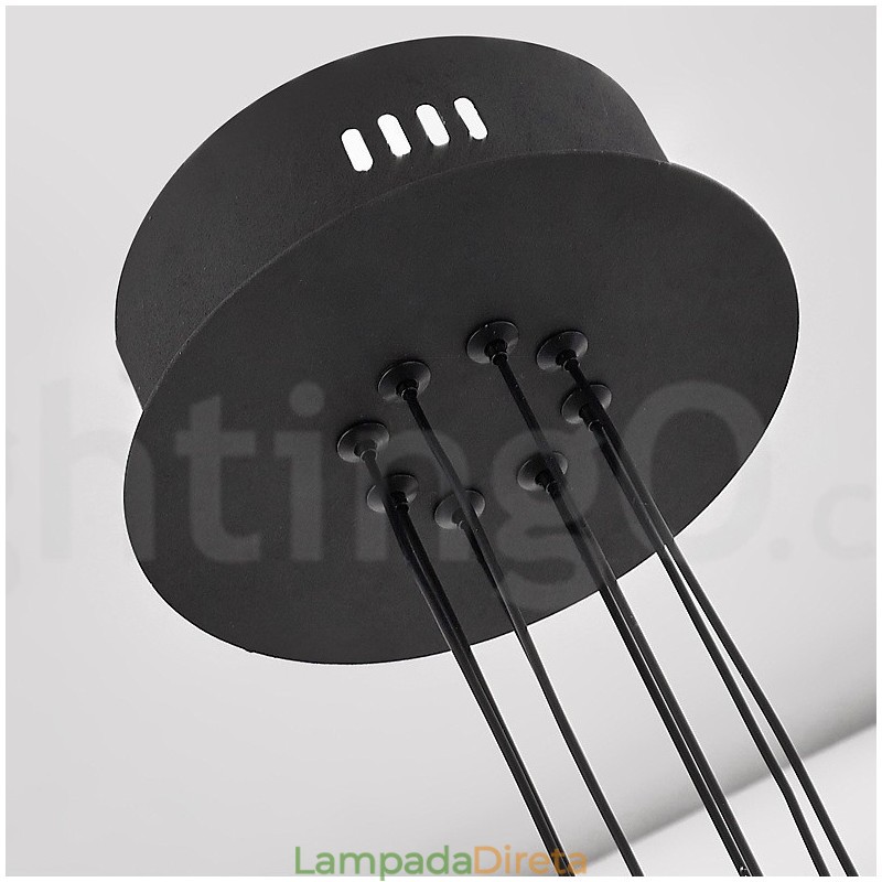 Lustre nórdico pós-moderno de 8 luzes com design de 2021 e cúpulas de acrílico