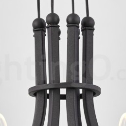 Lustre nórdico pós-moderno de 8 luzes com design de 2021 e cúpulas de acrílico