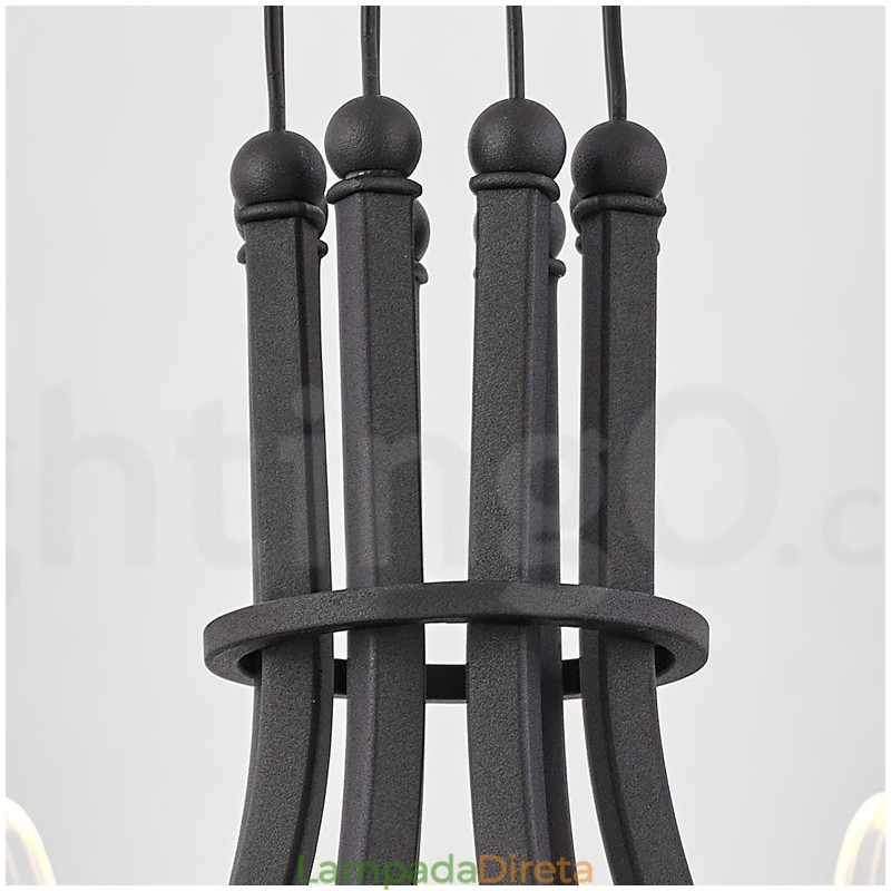 Lustre nórdico pós-moderno de 8 luzes com design de 2021 e cúpulas de acrílico