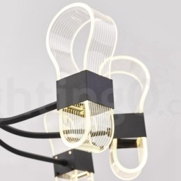 Lustre nórdico pós-moderno de 8 luzes com design de 2021 e cúpulas de acrílico