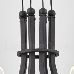 Lustre nórdico pós-moderno de 10 luzes com design de 2021 e cúpulas de acrílico