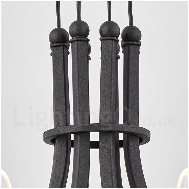Lustre nórdico pós-moderno de 10 luzes com design de 2021 e cúpulas de acrílico