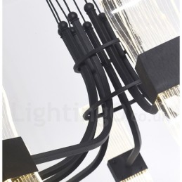 Lustre nórdico pós-moderno de 10 luzes com design de 2021 e cúpulas de acrílico