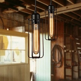 Lustre Mini Estilo Rústico Lodge Retro Metal 3 Luzes Pendentes