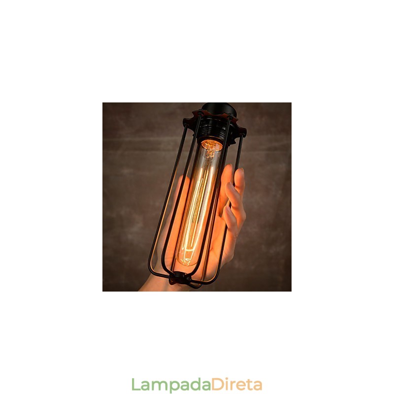 Lustre Mini Estilo Rústico Lodge Retro Metal 3 Luzes Pendentes