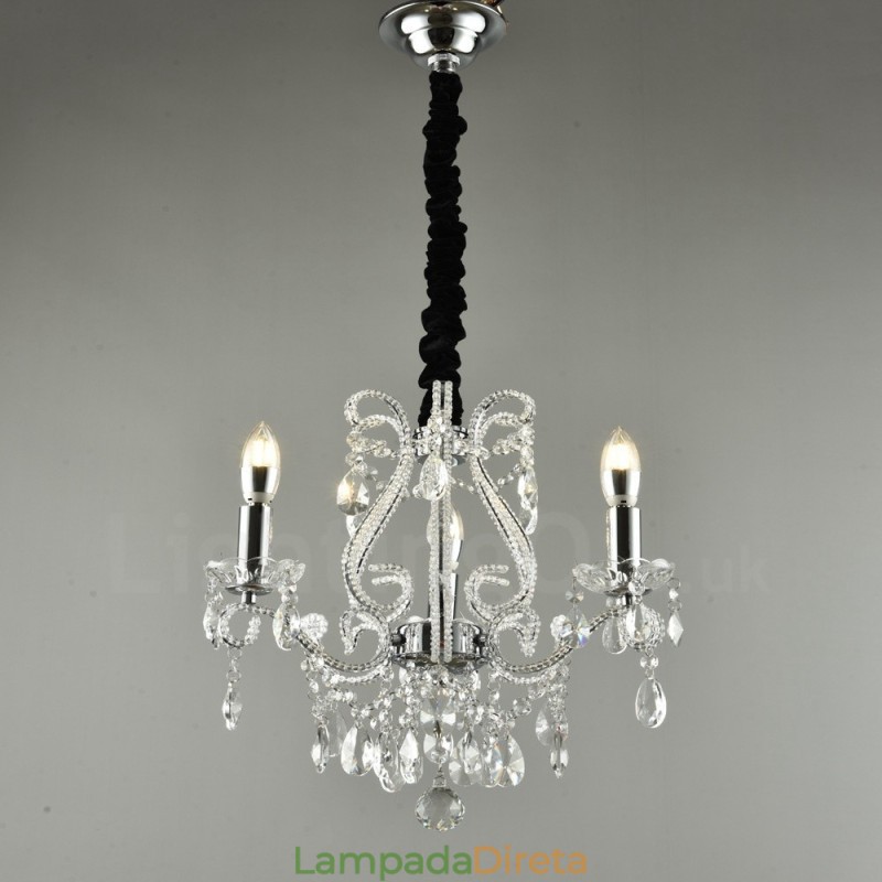 3 Luzes Ouro Prata Estilo Americano Cristal Pingente Lustre Luz Loja