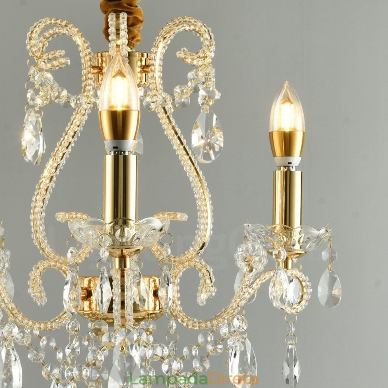 3 Luzes Ouro Prata Estilo Americano Cristal Pingente Lustre Luz Loja