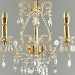 3 Luzes Ouro Prata Estilo Americano Cristal Pingente Lustre Luz Loja
