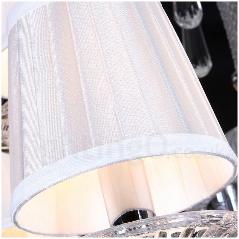 Lustre de cristal transparente para velas