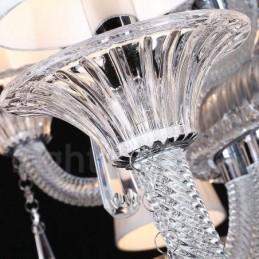 Lustre de cristal transparente para velas