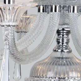 Lustre de cristal transparente para velas