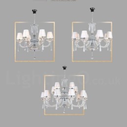 Lustre de cristal transparente para velas