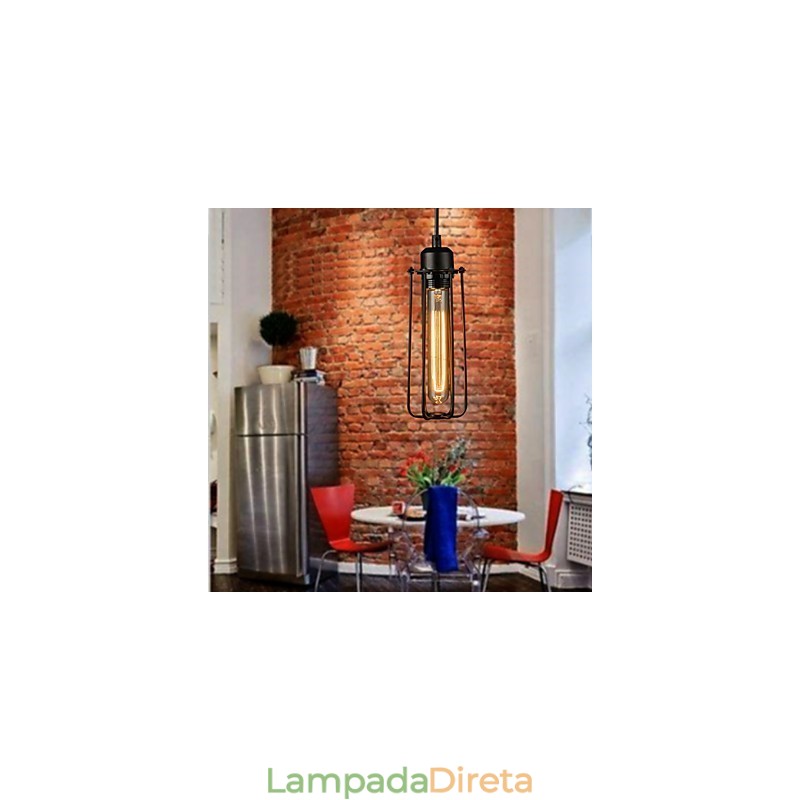 Lustre Mini Estilo Rústico Lodge Retro Metal 3 Luzes Pendentes
