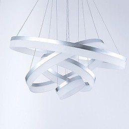 Luminárias pendentes de anel de lustre de acrílico com