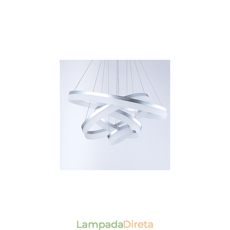 Luminárias pendentes de anel de lustre de acrílico com