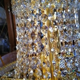 Lustre de cristal K9 clássico tradicional redondo de 2 níveis para