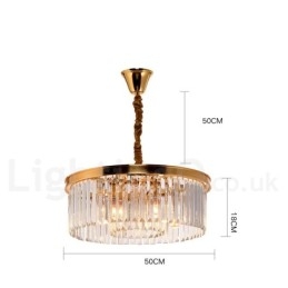 Pós-moderno Luxo Redondo K9 Cristal Pingente Lustre Luzes Salão de Exposição